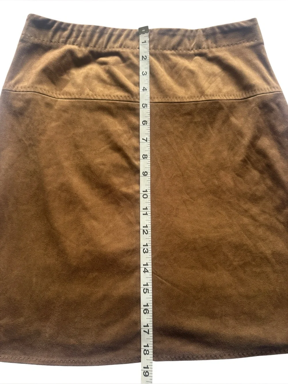 Max Studio Specialty Products Faux Suede Brown Boho Western Skirt Size Small